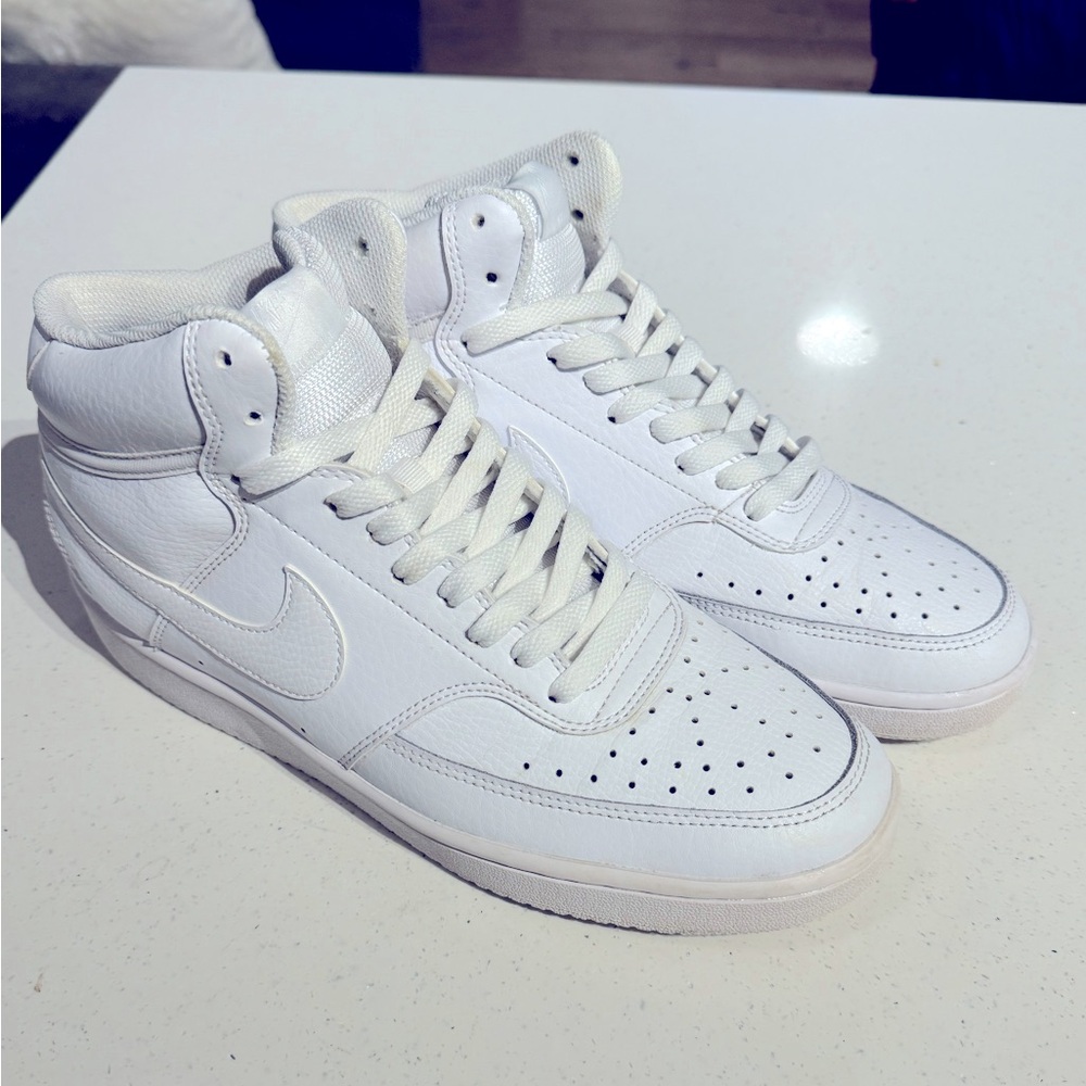Nike Court Vision Mid White Size 9